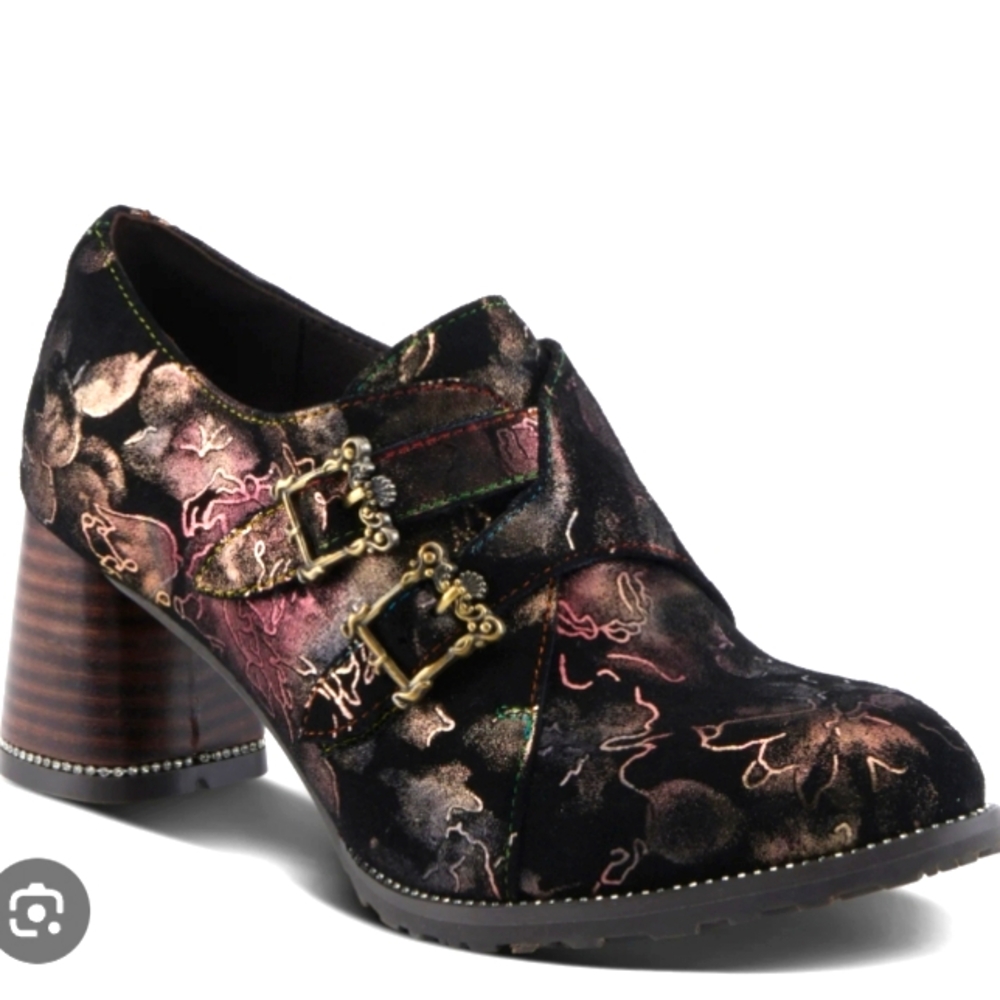 Spring Step L`ARTISTE MAISIANA Metallic Print Rhinestone Crystsl Heels EU 37